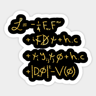 Universe Lagrangian White Gold Sticker